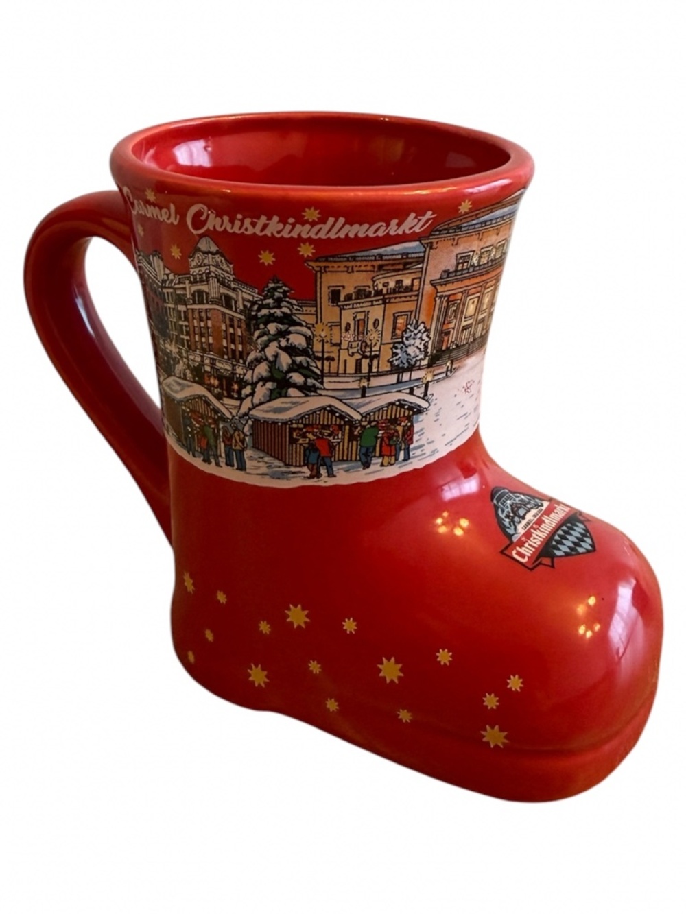 CHRISTKINDLMARKT Carmel Indiana 2017 Mug Collectible Red Boot Mug
